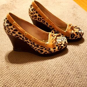 Sperry cheetah wedges